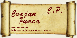 Cvejan Puača vizit kartica